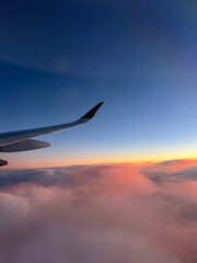 Fototapeta premium sunrise in plane