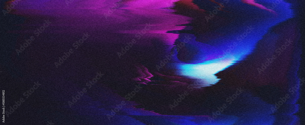 Poster glitch grainy abstract smeared iridescent gradient blurred unique colors background texture digital 