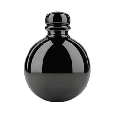 Fototapeta premium Captivating black bottle display studio setting product photography minimalist environment close-up view modern aesthetic Transparent Background