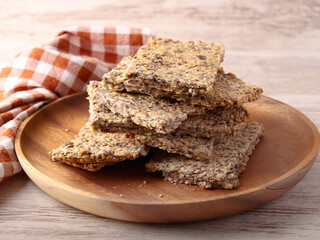 Homemade seed crackers