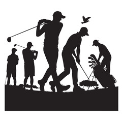 Obraz premium Golf player silhouette Design.
