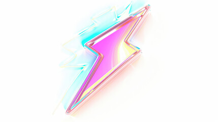 lightning bolt icon with neon glow