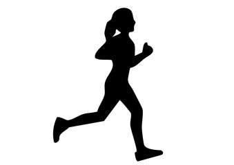 走る女性