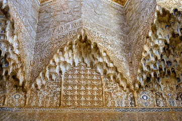Medieval architecture of the Alhambra Palace, Granada, Spain
