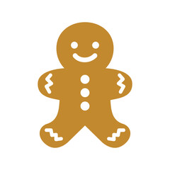 Christmas gingerbread man. Ingerbread isolated on white.