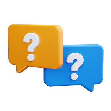 Question Mark 3d Render Icons
