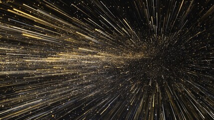 Fototapeta premium Dynamic Explosion of Light and Color in Space Representing Speed, Motion, and Cosmic Energy with a Starry Background for Science and Art Themes