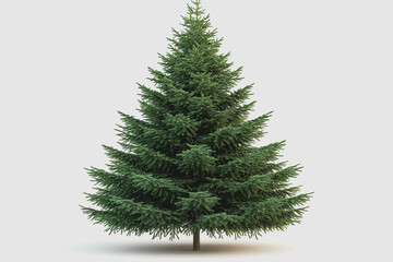 Fototapeta premium 3D Christmas Tree Illustration Isolated on White Background Perfect for Holiday Celebrations, Decorations, and Seasonal Projects
