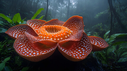 Witness the Rare and Stunning Rafflesia arnoldi Flower Blooms in the Dense Jungles of Indonesia's Unique Ecosystem