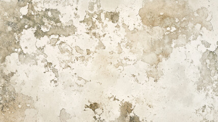 Fototapeta premium Textured wall surface with patches and stains in neutral colors, suitable for background use