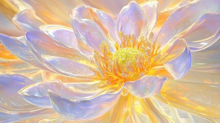 Charisma Blossom: Radiant Flower of Personality in Lush Abstract Landscape - Ultra-Detailed Artwork