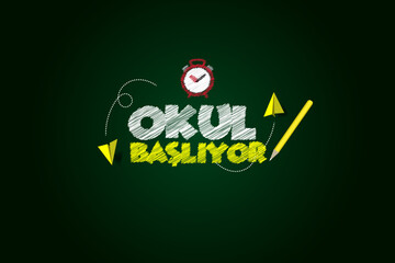 Okul Başlıyor web banner design. Translate: Back to School