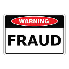Obraz premium Warning sign fraud