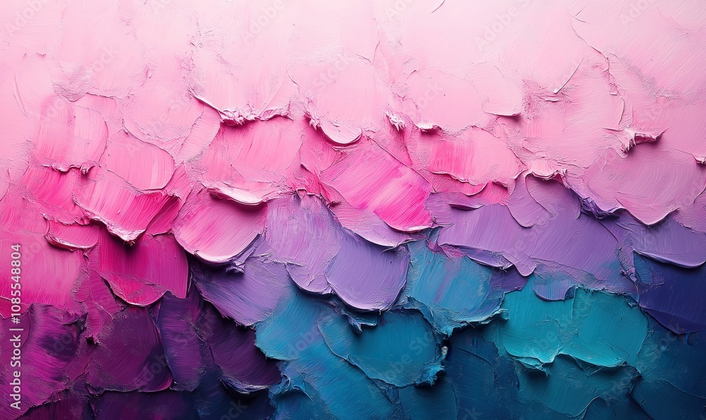 Poster textured abstract background of colorful paint strokes.