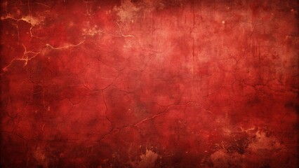 Distressed Red Wall Texture with Fine Cracks and Subtle Fading for Design Projects
