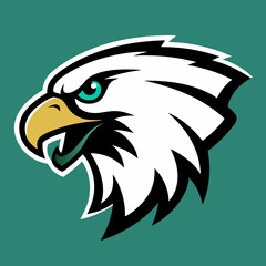 philadelphia eagle head mascot vector