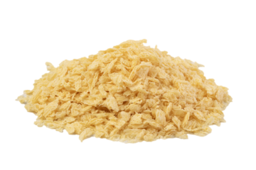 Panko breadcrumbs in a bowl isolated. Heap of breadcrumbs isolated. Crispy flour