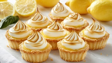Delicious Lemon Tarts with Soft Meringue Topping