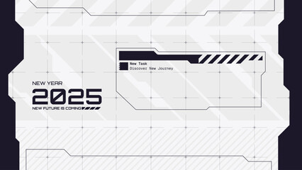 Black and white modern futuristic new year background vector