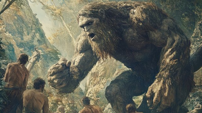 Nephilim Encounter in an Ancient Landscape