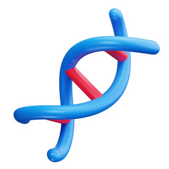 DNA Strand 3d Render Icons