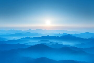 Fototapeta premium mountain by sunrise dawn