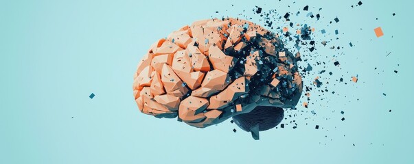 Exploding Brain  Abstract  D Polygonal Model