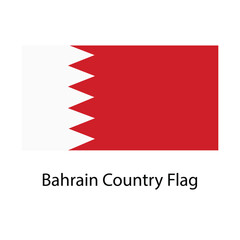 Bahrain Country Flag hand drawing illustration vector based drawing