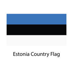 Estonia Country Flag hand drawing illustration vector based drawing