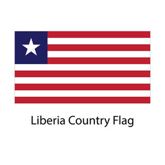 Liberia Country Flag hand drawing illustration vector based drawing