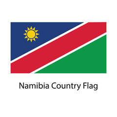 Namibia Country Flag hand drawing illustration vector based drawing