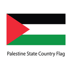 Palestine State Country Flag hand drawing illustration vector based drawing