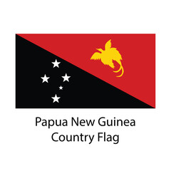 Papua New Guinea Country Flag hand drawing illustration vector based drawing