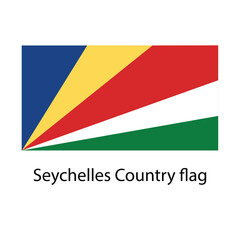 Seychelles Country flag hand drawing illustration vector based drawing