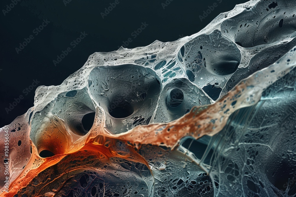 Aufkleber high-resolution x-ray of composite material revealing intricate internal structures