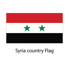 Syria country Flag hand drawing illustration vector based drawing
