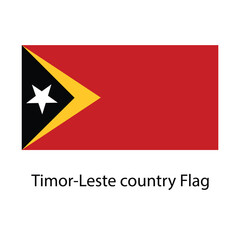 Timor-Leste country Flag hand drawing illustration vector based drawing