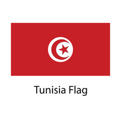Obraz premium Tunisia Flag hand drawing illustration vector based drawing