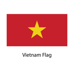 Vietnam Flag hand drawing illustration vector based drawing