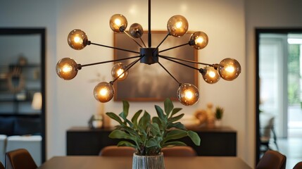 Obraz premium Stylish Mid-Century Modern Hanging Light Fixture