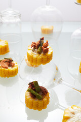 Beautiful and tasty food on a plate, exquisite dish