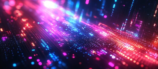 Obraz premium Abstract digital light trail background.