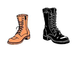 Unique and stylish shoes and boots icon in a vector illustration, creative, trendy