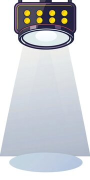 recommend clip art: Vector illustration of a spotlight filled and outline icon, perfect for signage and symbols, illustration