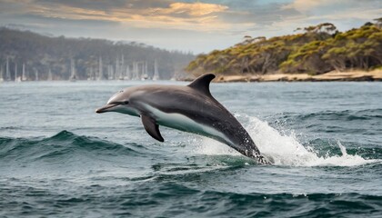 Fototapeta premium dolphin jumping out of water