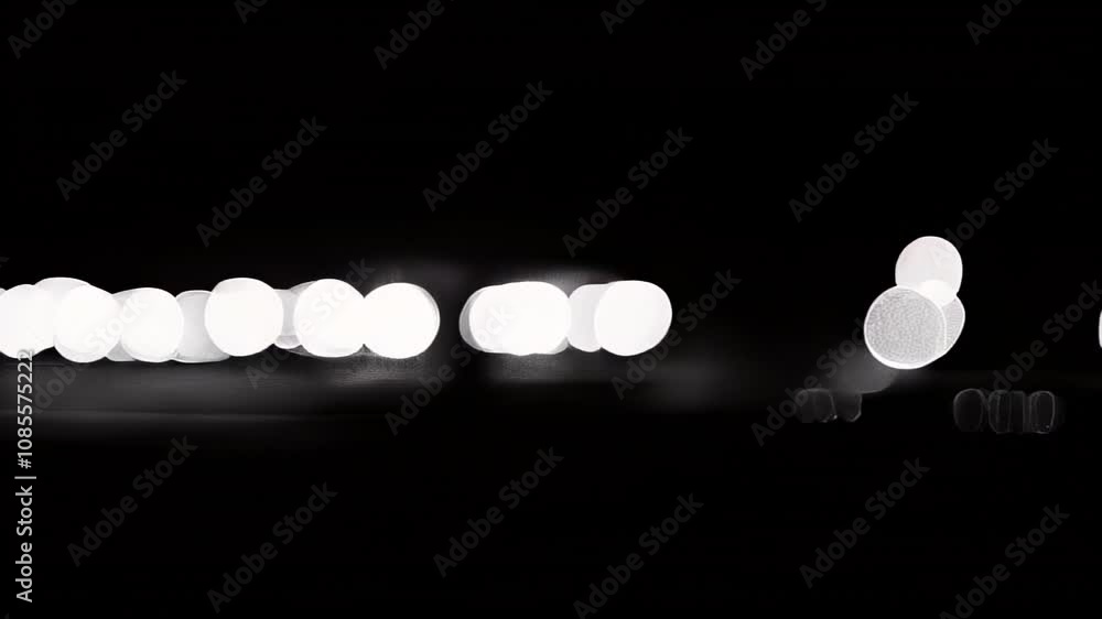 Poster soft glowing lights create a beautiful effect against a dark background during a calm evening atmosp