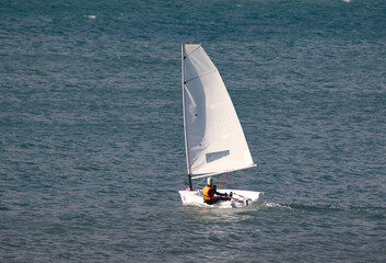 great view of sailing boats at a sea regatta