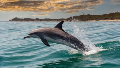 Fototapeta premium dolphin jumping out of water