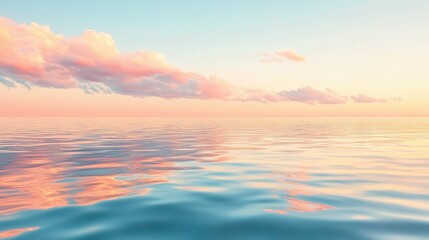 Obraz premium Serene Evening Sky with Orange and Pink Hues