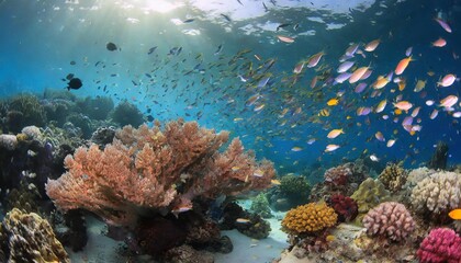 Fototapeta premium coral reef with fish
